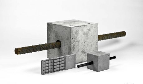 Demonstratoren, Vergleich Stahl-und Carbonstab sowie Textilbeton. (Quelle: C3)