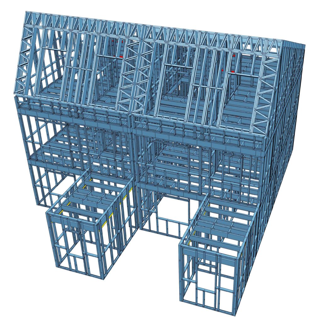 3D Modell Doppelhaus